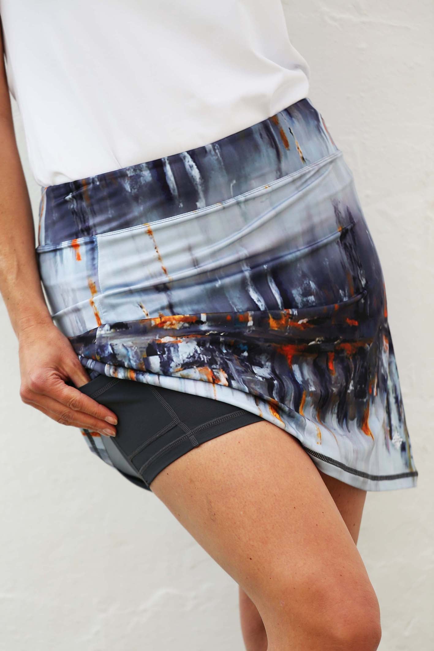 A-Line Art Golf Skort Docklands