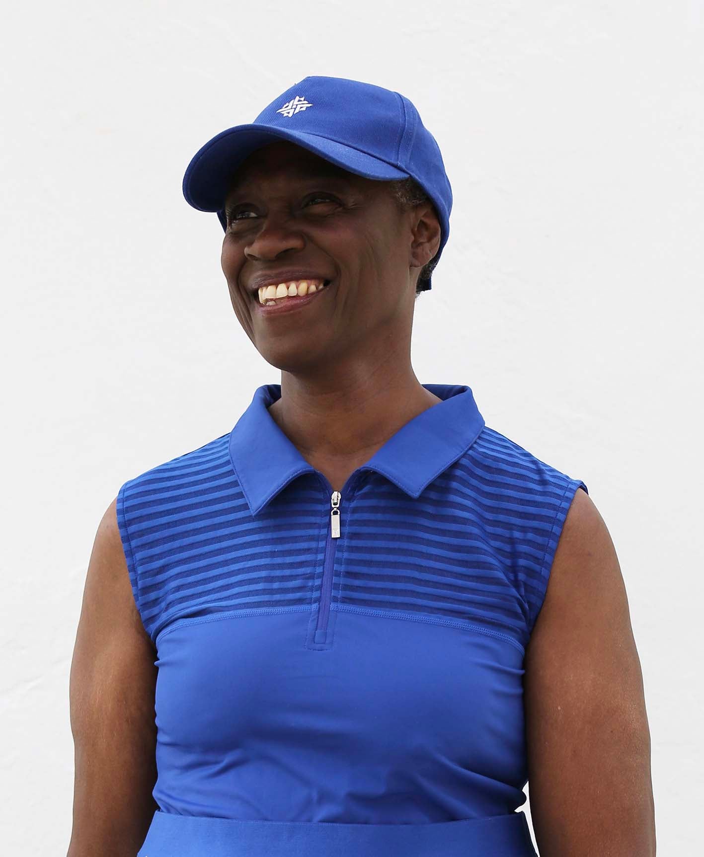 Women's Sheer Sleeveless Golf Shirt Cobalt Blue