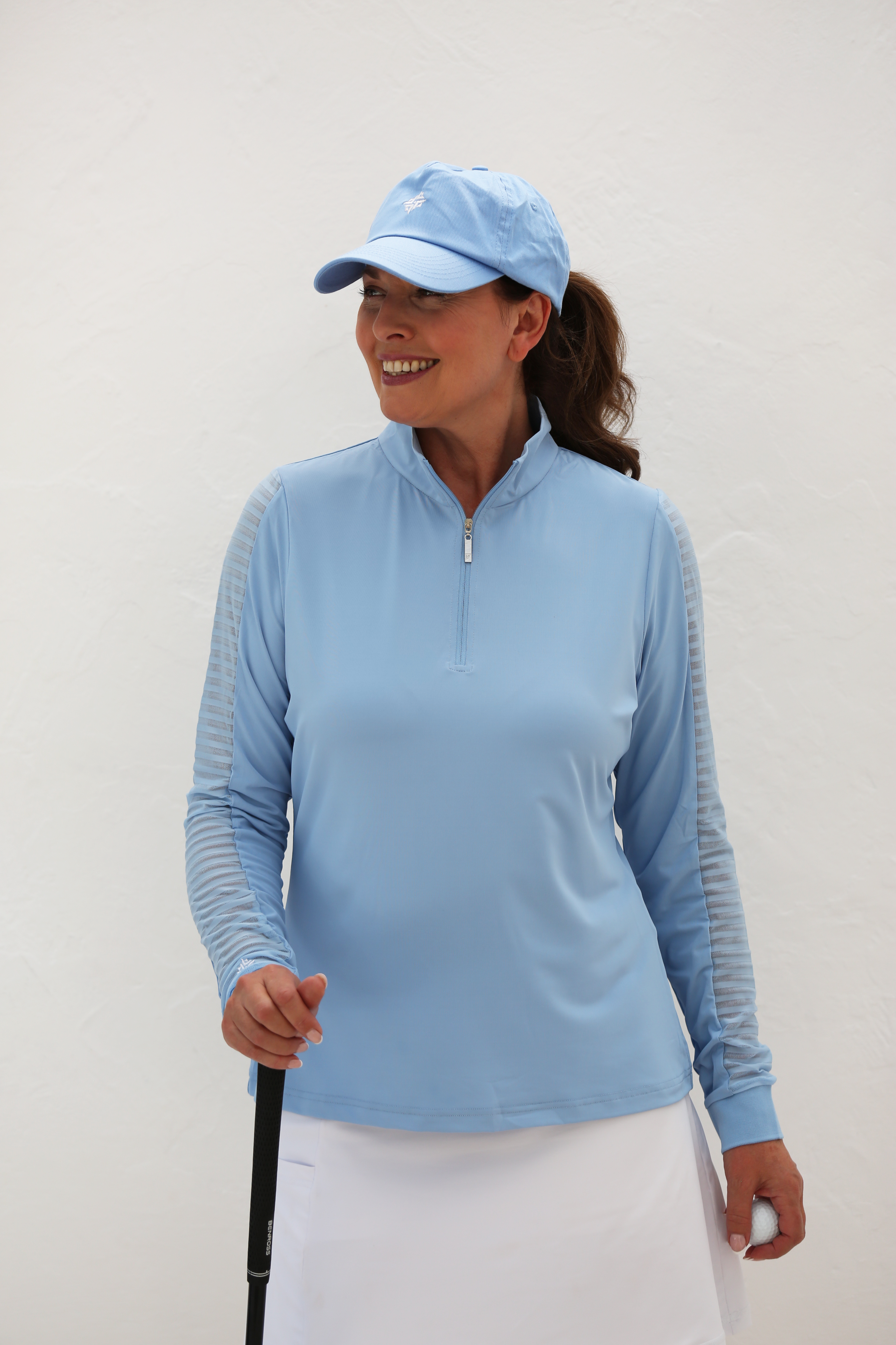 Women's Sheer Long Sleeve Golf Shirt – Sky