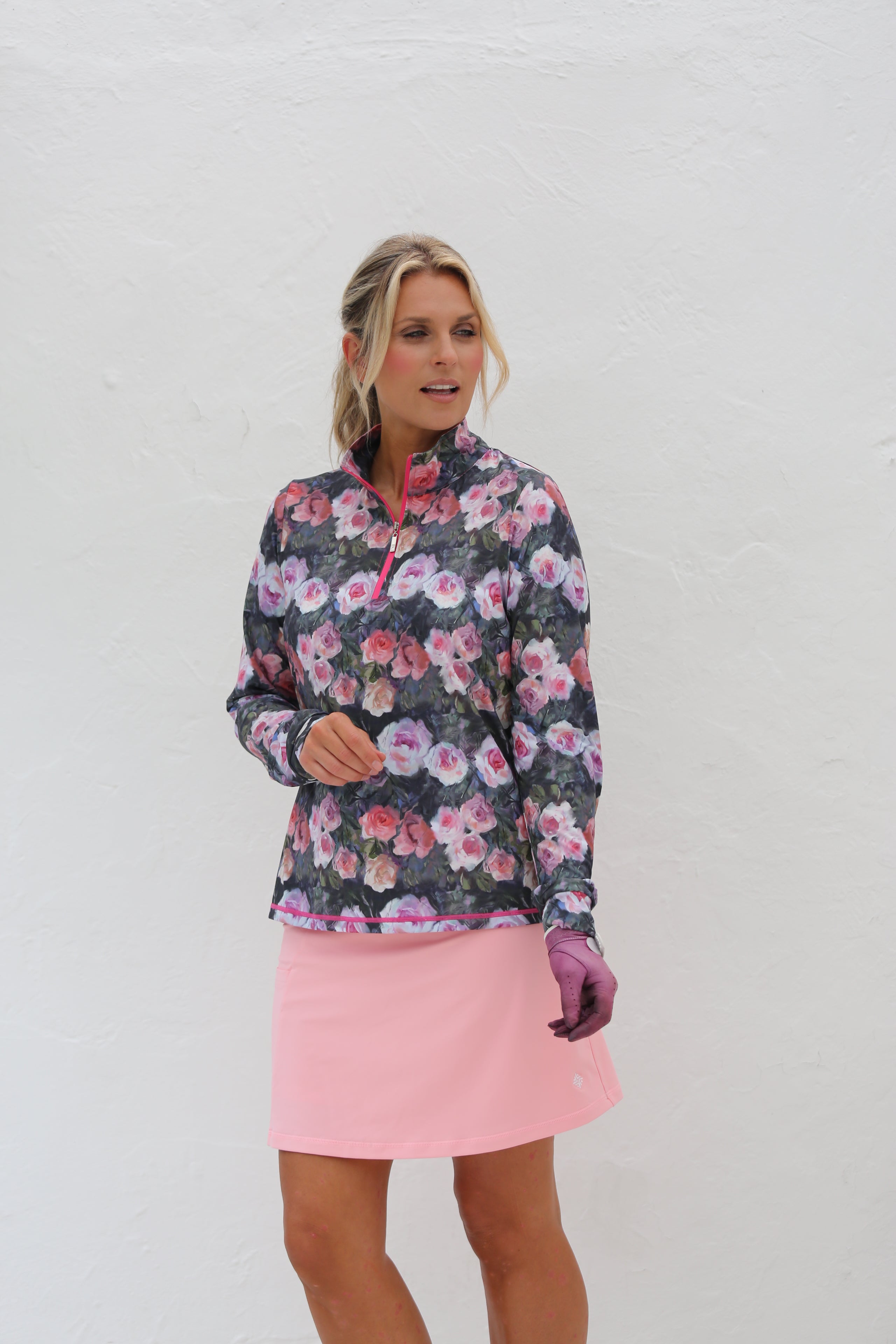 Long Sleeve Golf shirt Roses
