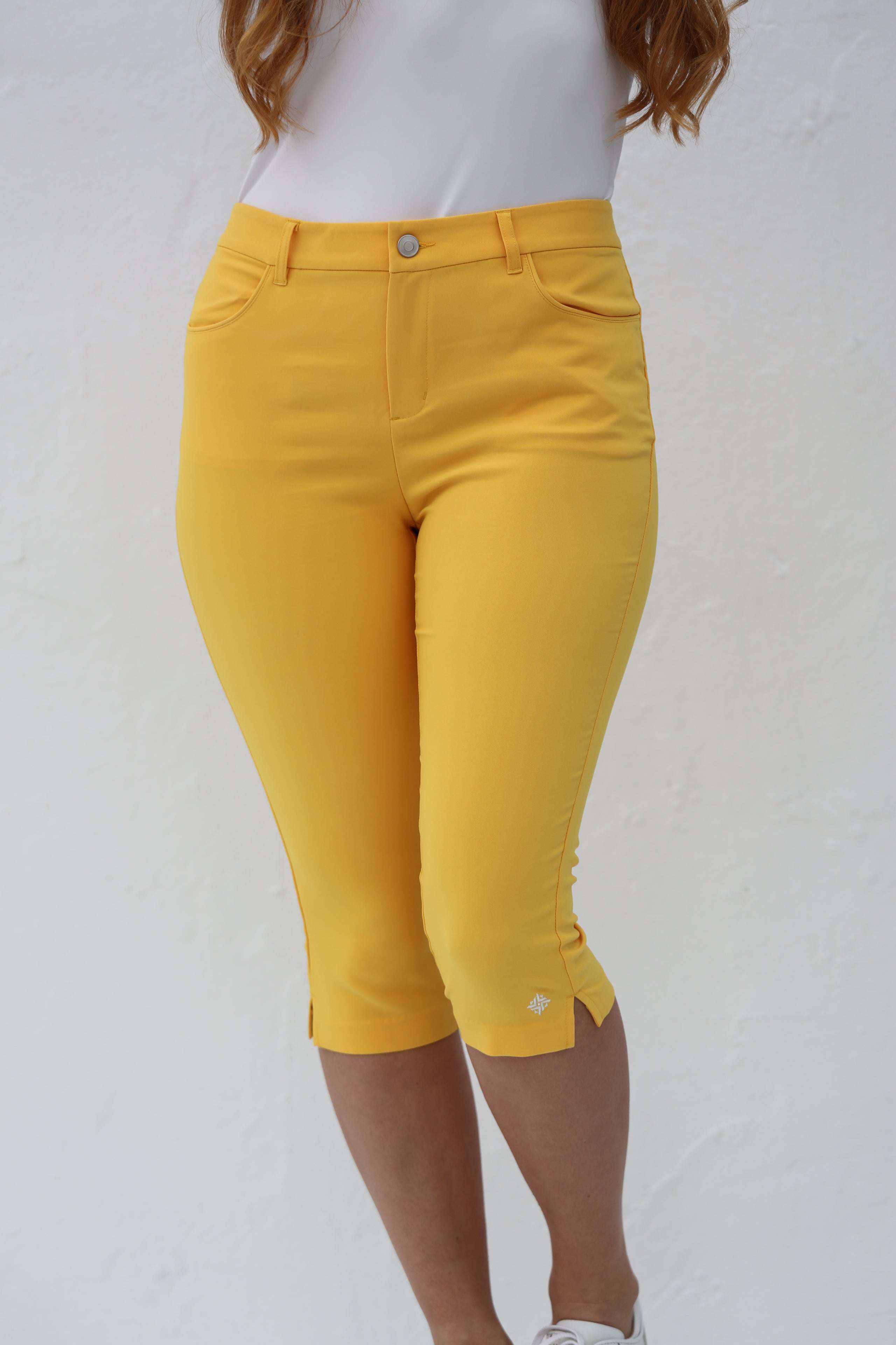 Women's Golf Pedal Pushers - Marigold