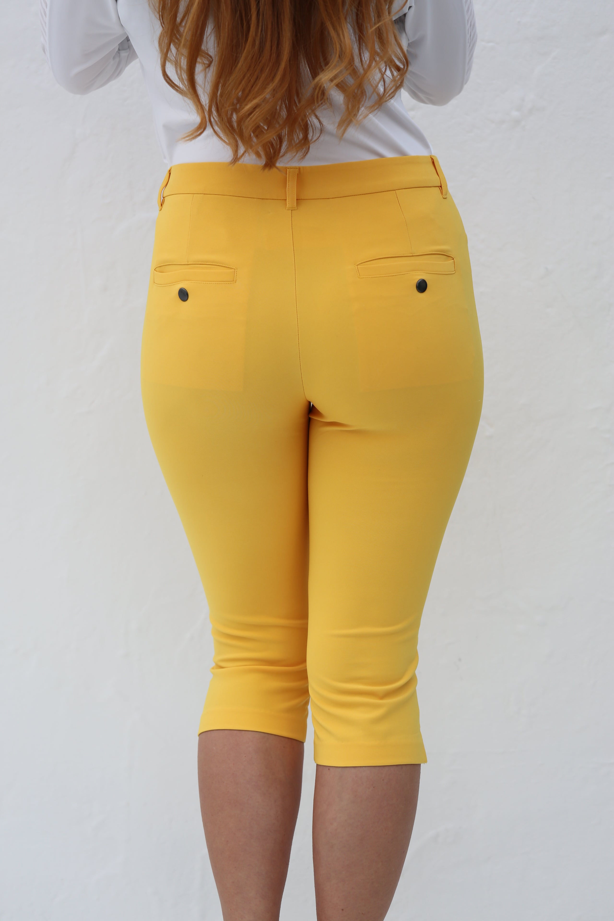 Women's Golf Pedal Pushers - Marigold