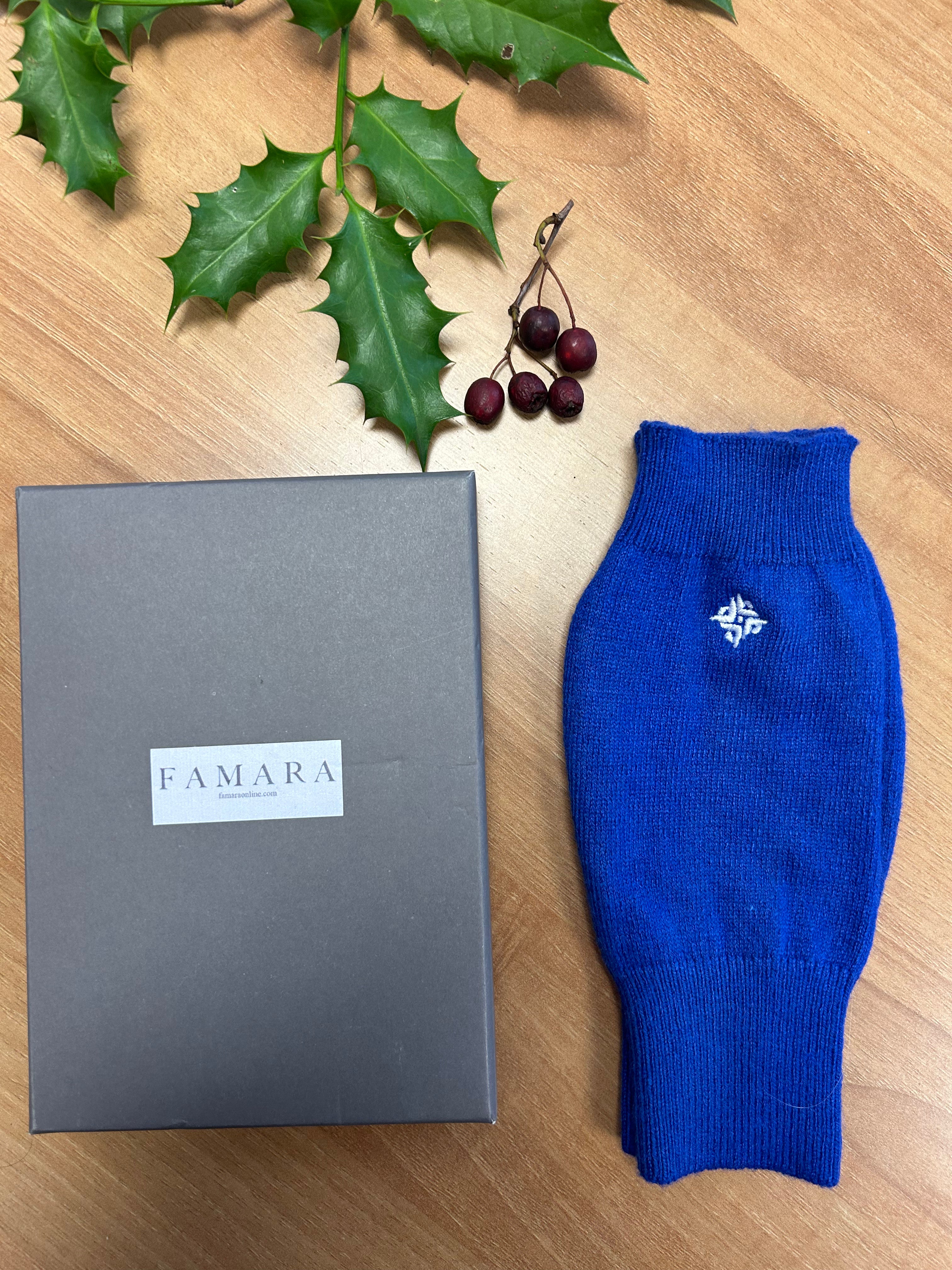 Merino Wrist Warmers Cobalt Blue