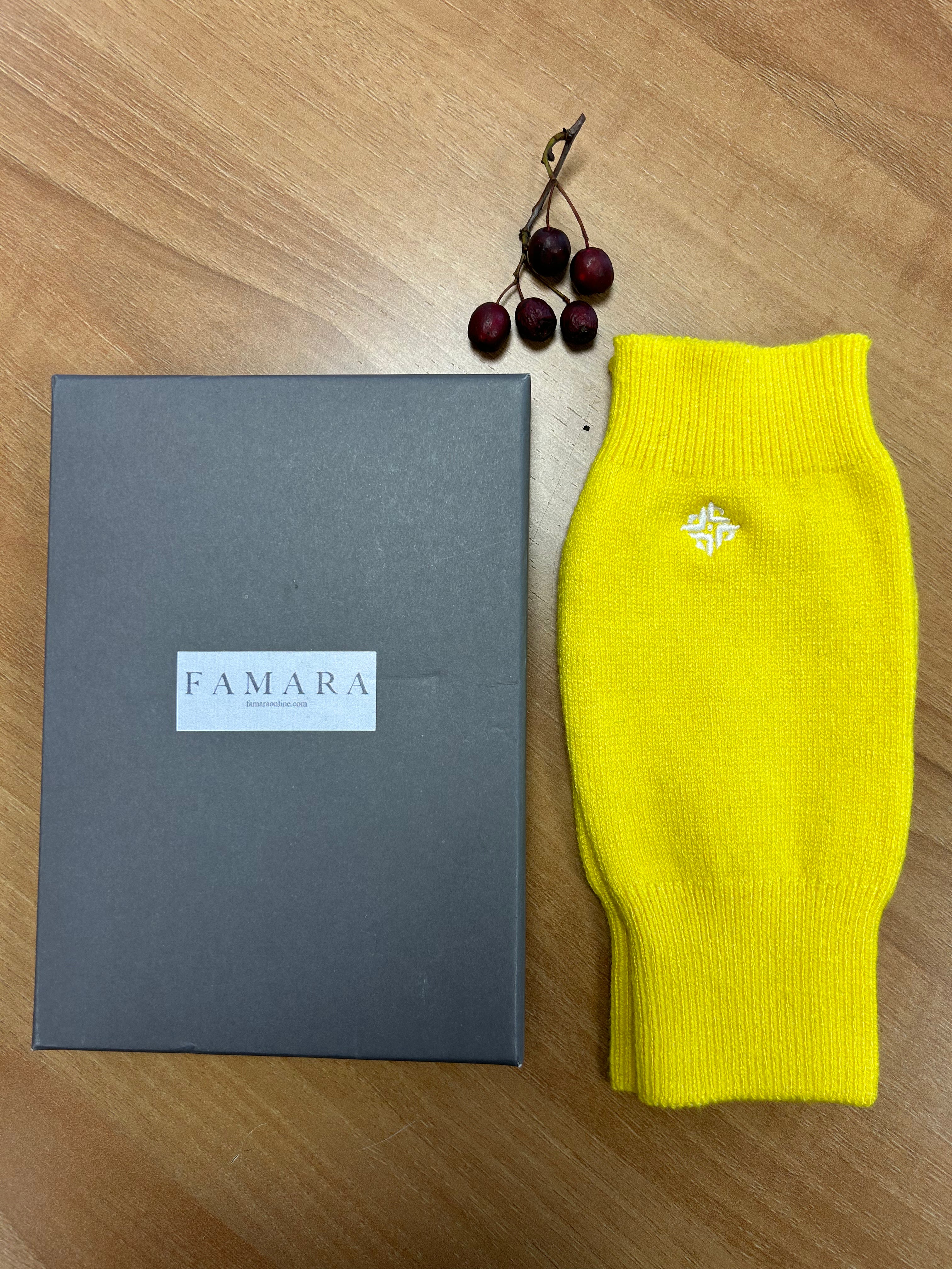 Merino Wrist Warmers Lemon