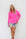 Sheer Long Sleeve Golf Shirt Hot Pink