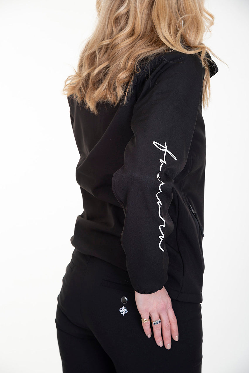 Women's Branded Soft Shell Jacket – Black
