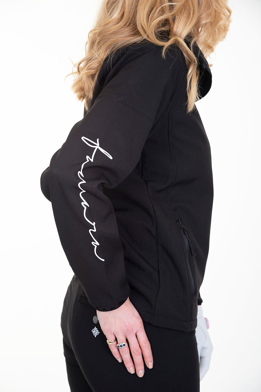 Women's Branded Soft Shell Jacket – Black