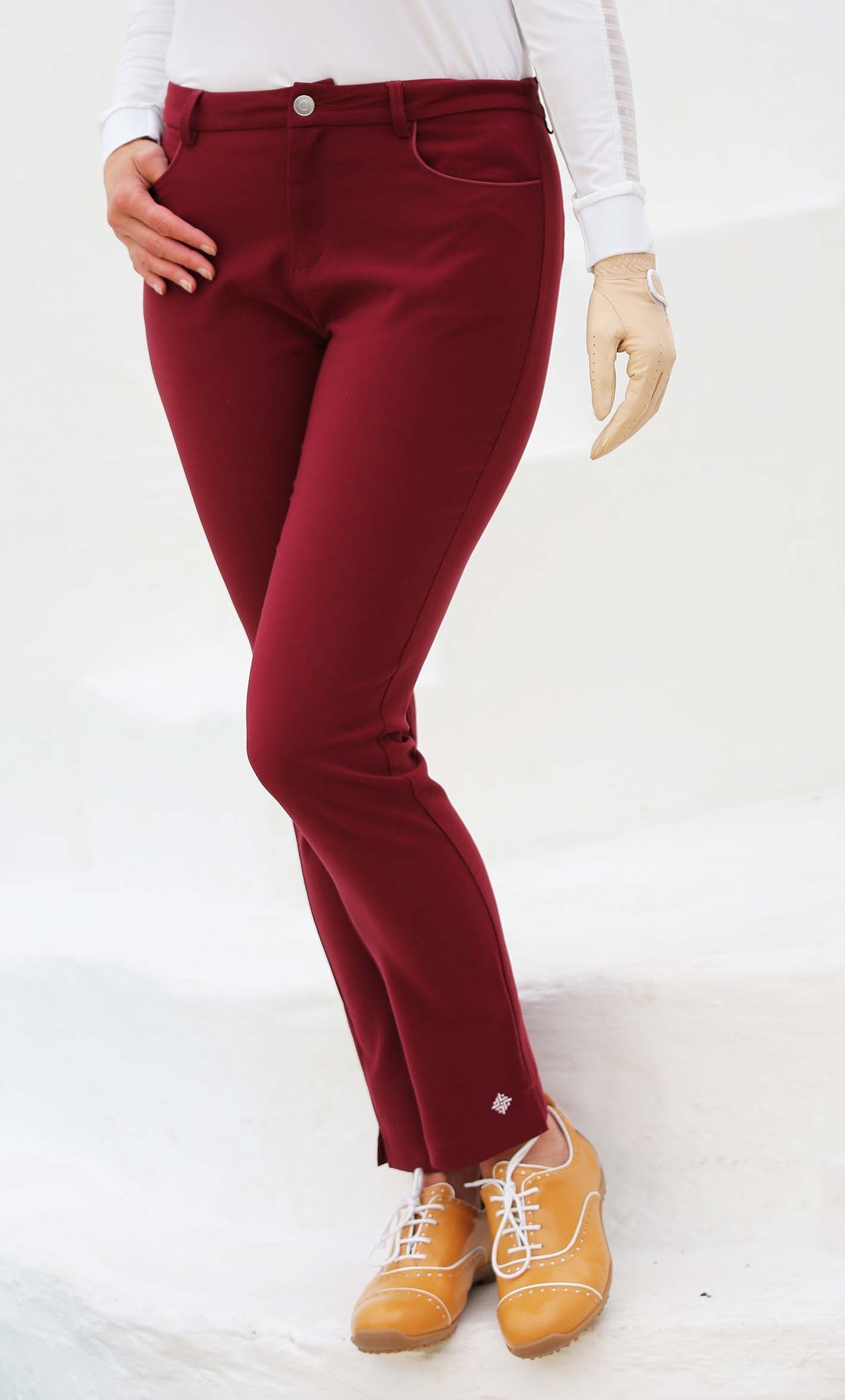 7/8 Golf Trousers Claret