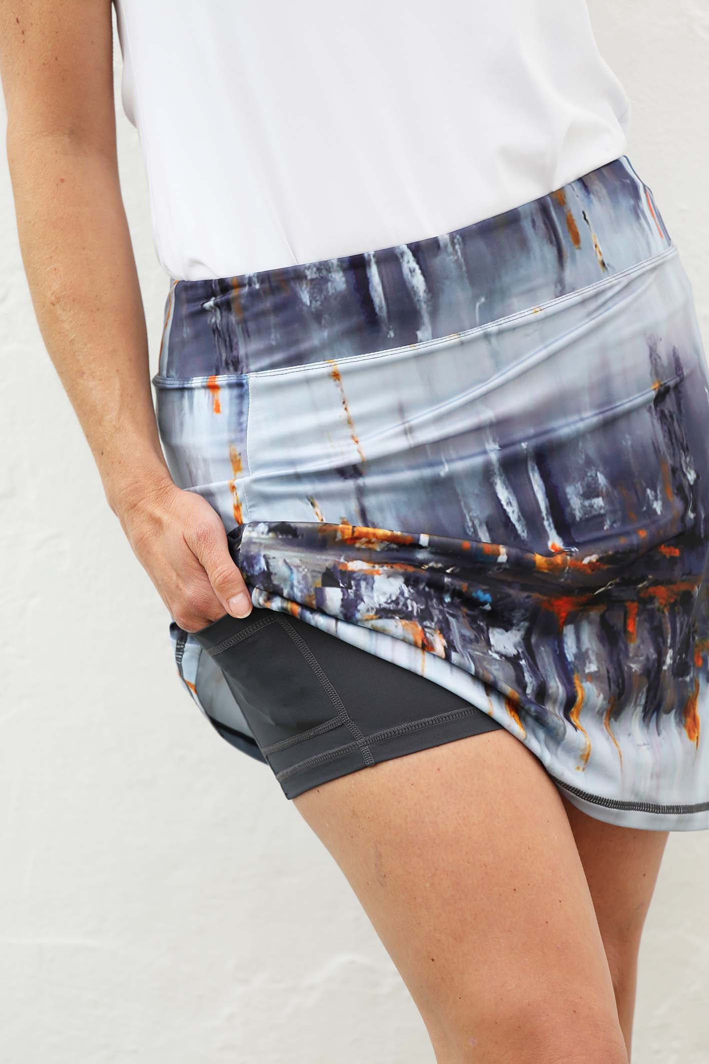 A-Line Art Golf Skort Docklands