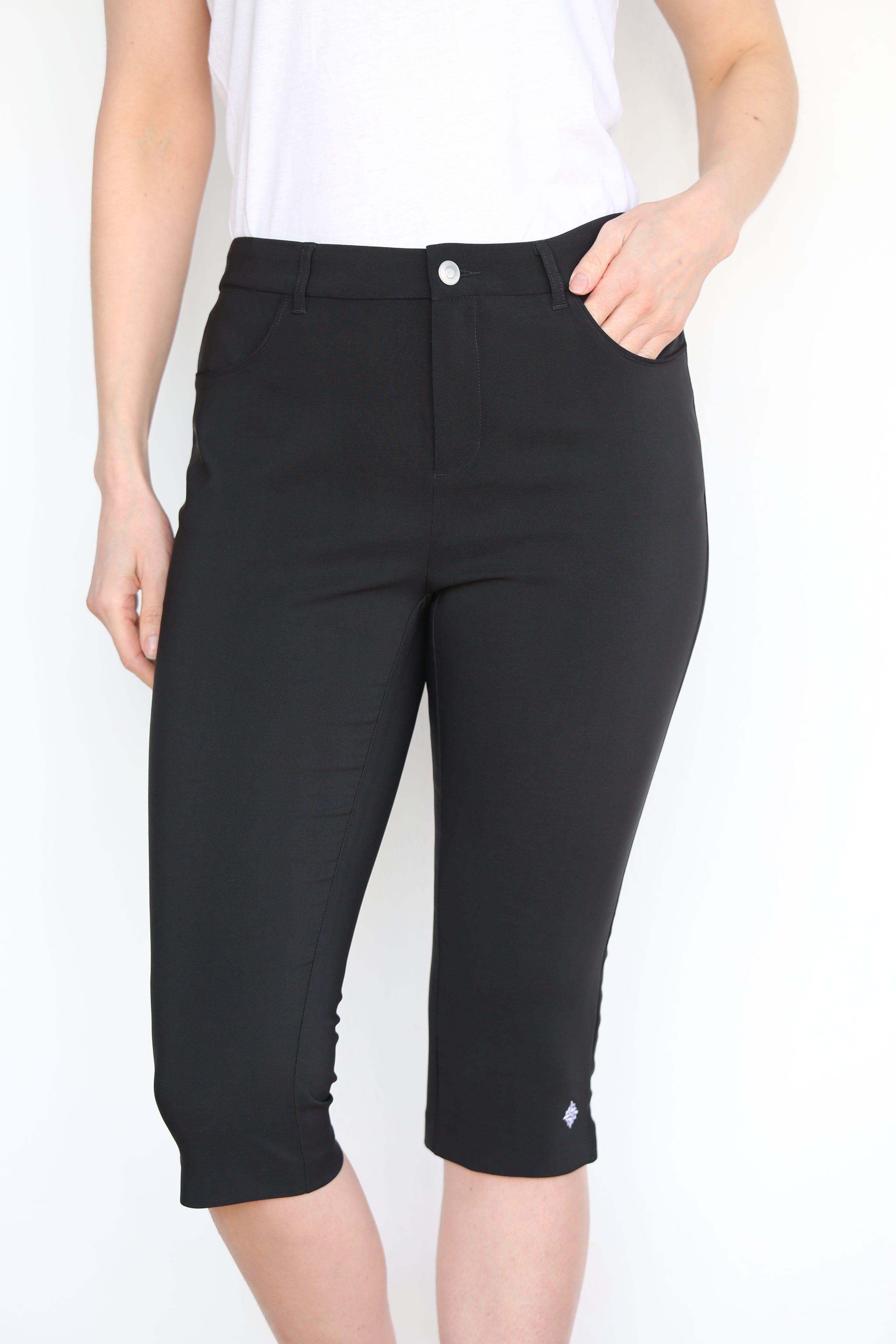 Golf Pedal Pushers Black