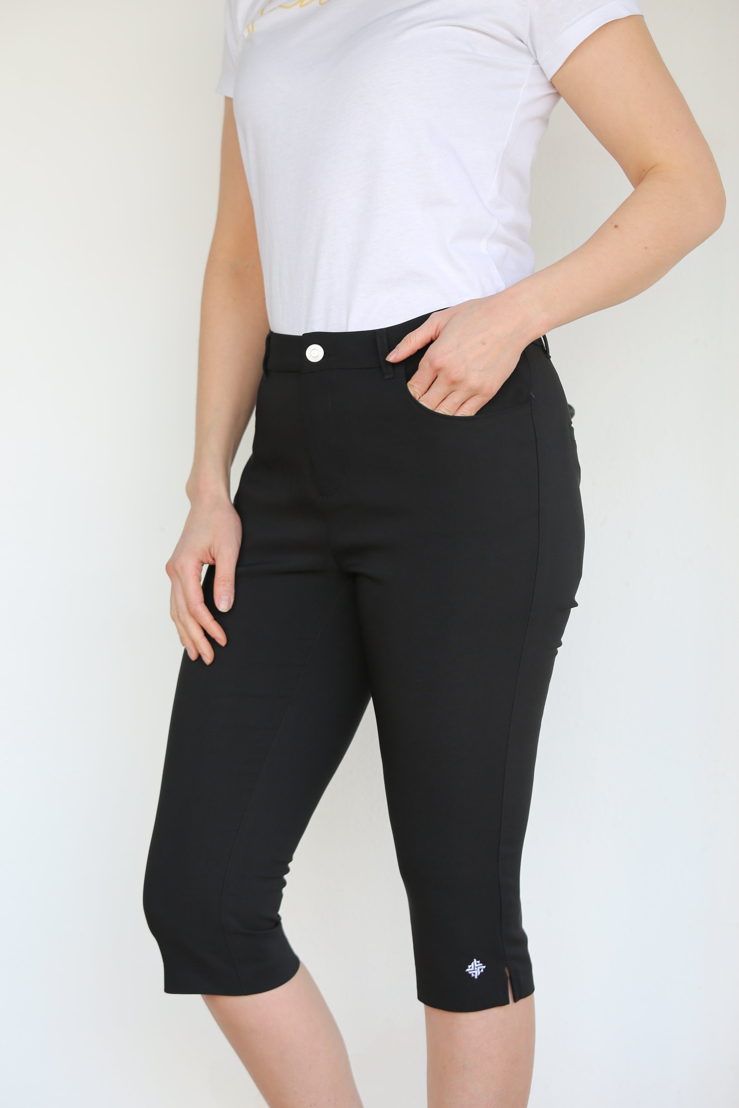 Golf Pedal Pushers Black