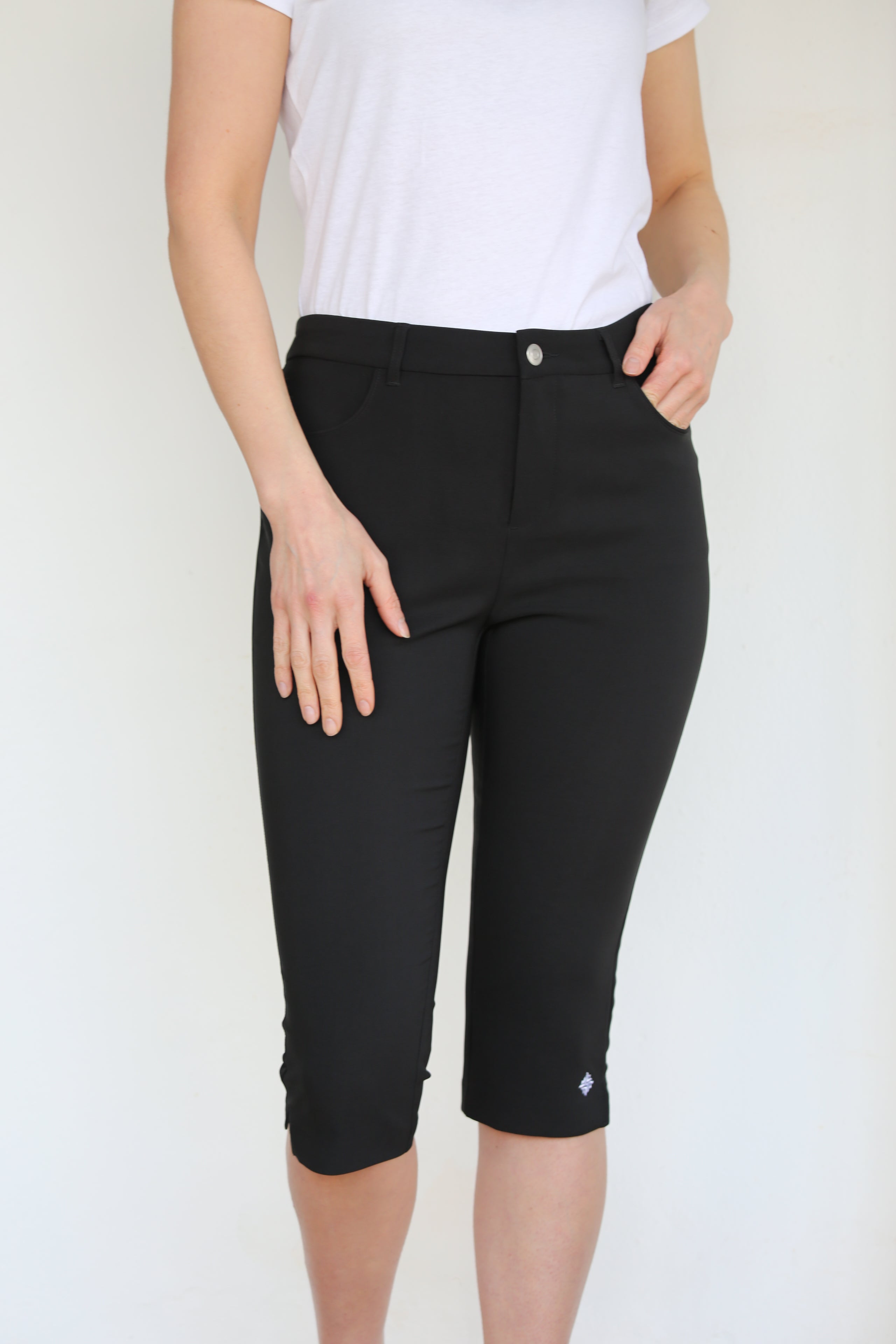 Golf Pedal Pushers Black