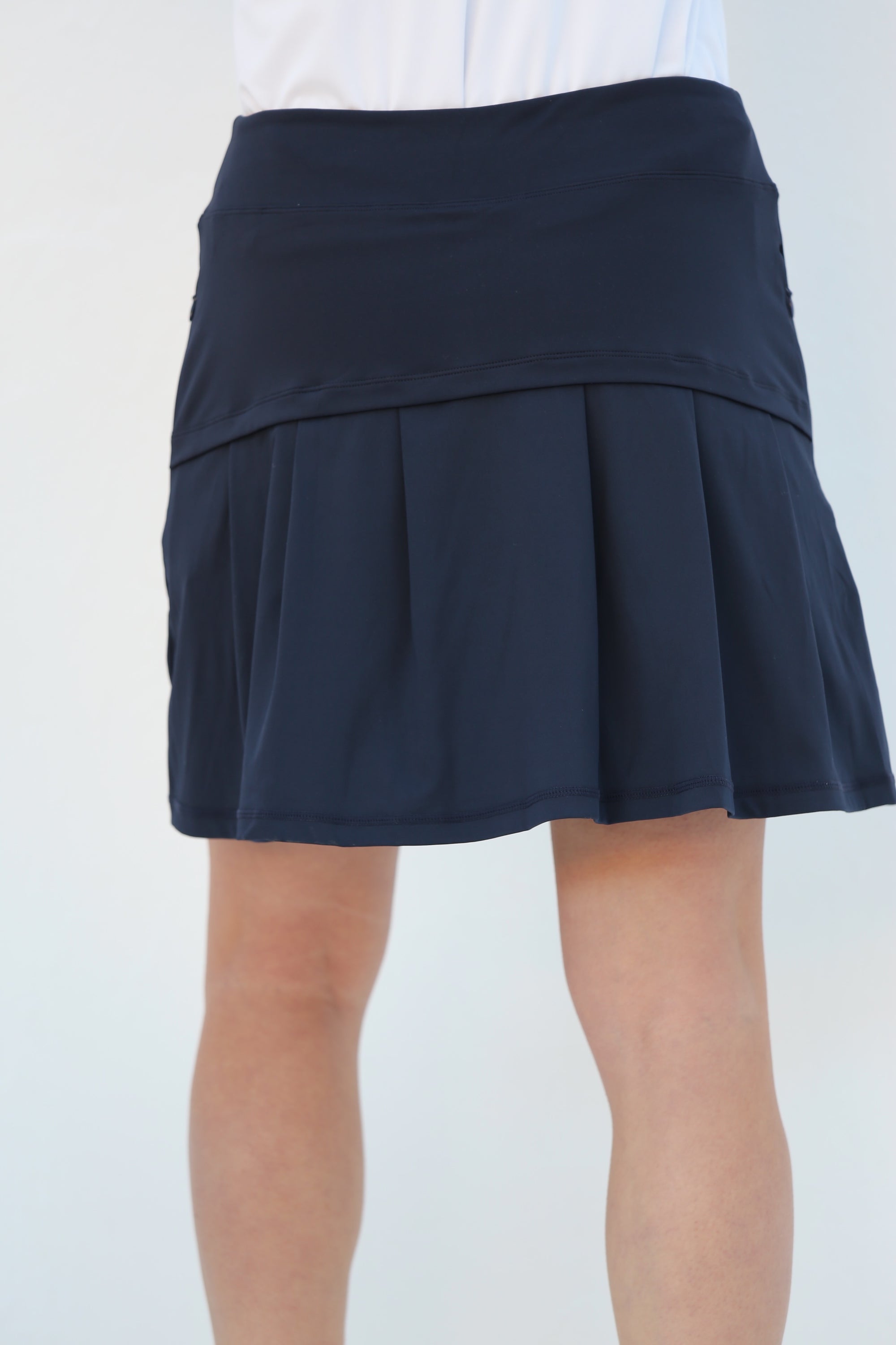 Kick Pleat Golf Skort Navy