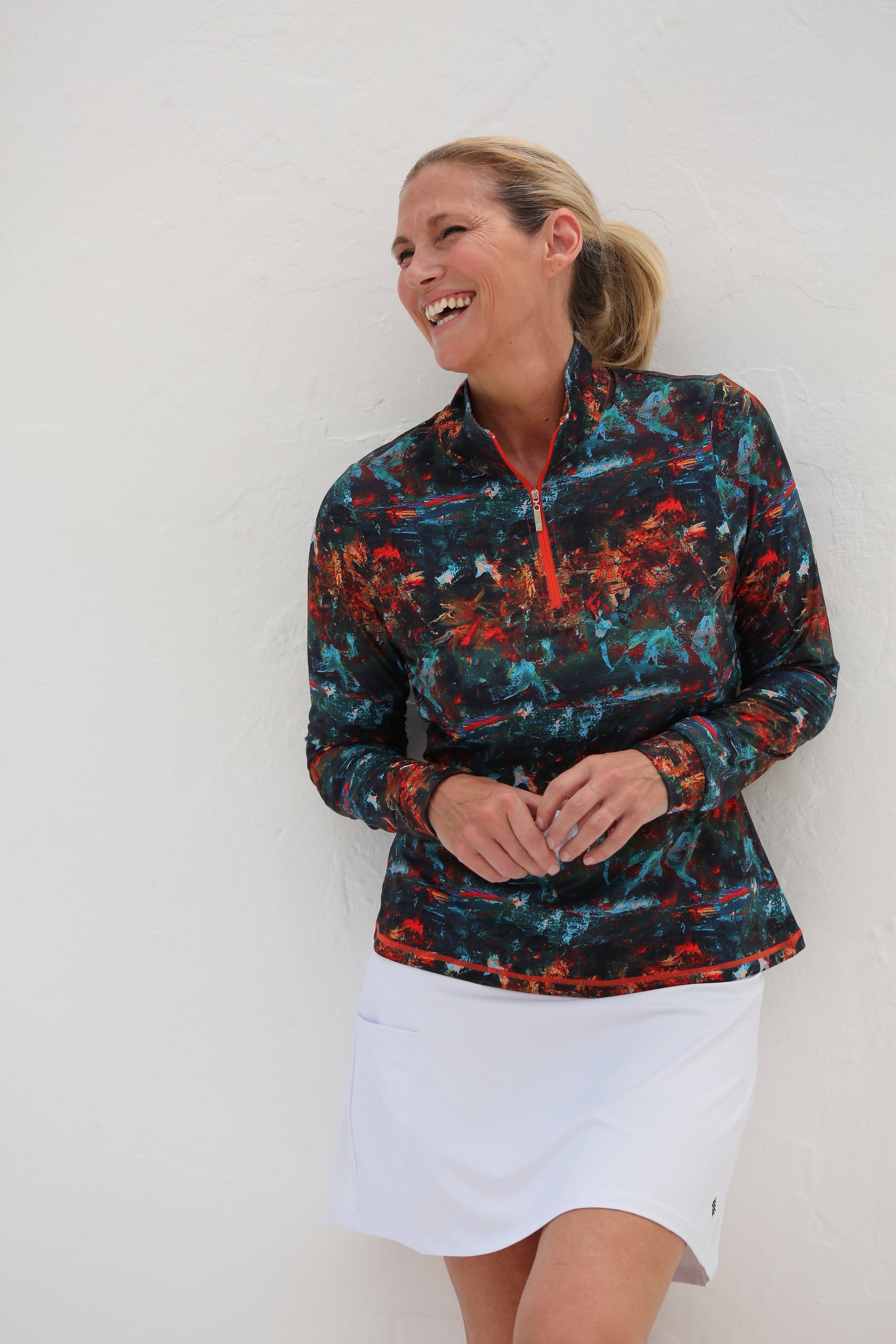 Long Sleeve Mid Layer Golf Shirt Take Flight
