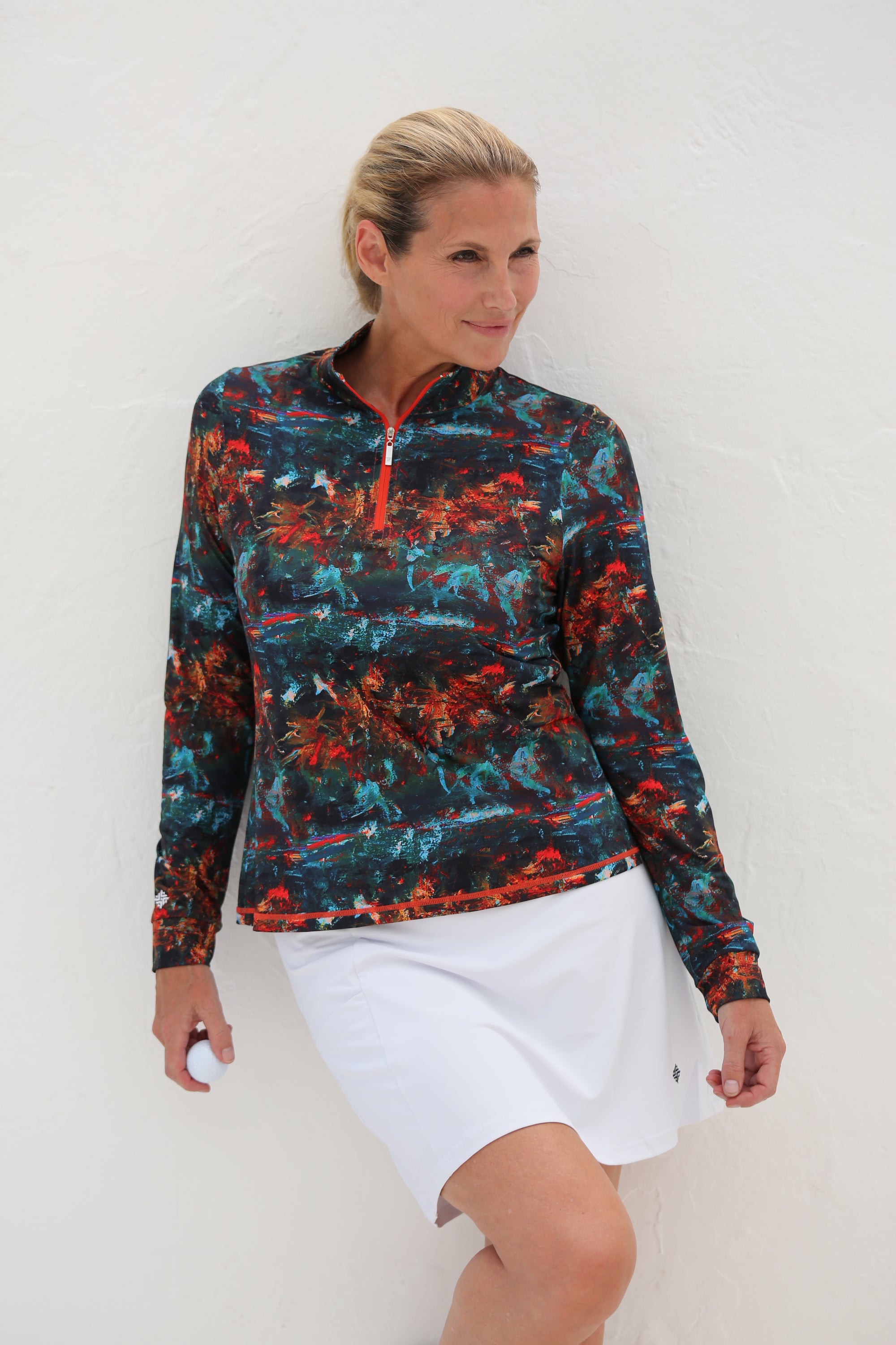 Long Sleeve Mid Layer Golf Shirt Take Flight