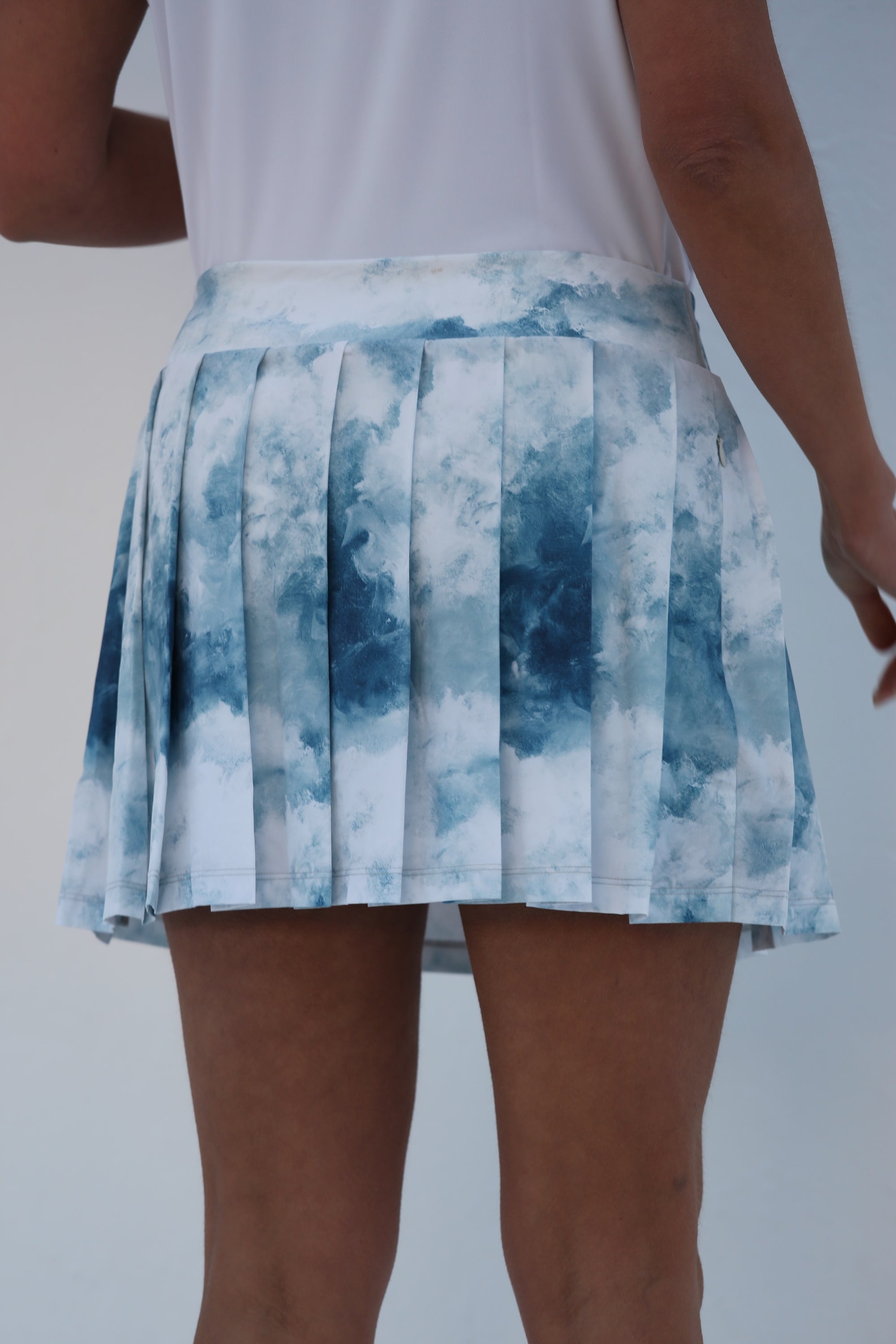 Box Pleat Skort Clouds