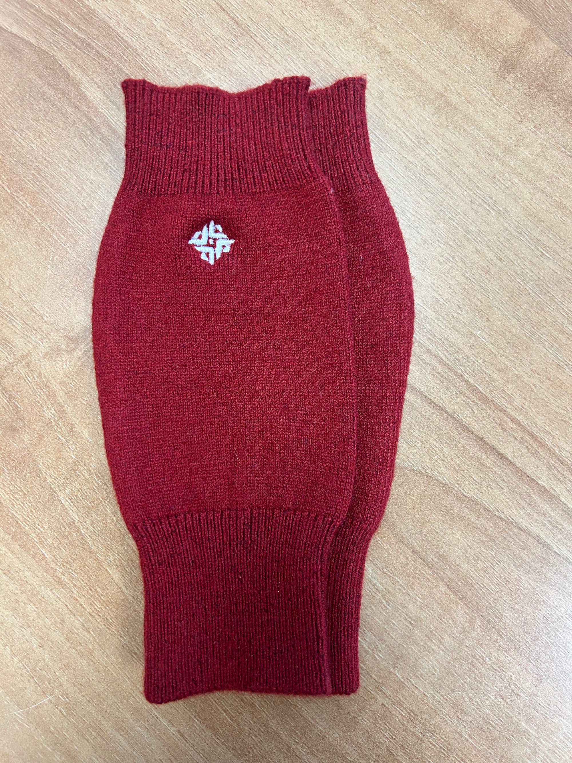 Merino Wrist Warmers Rust Red