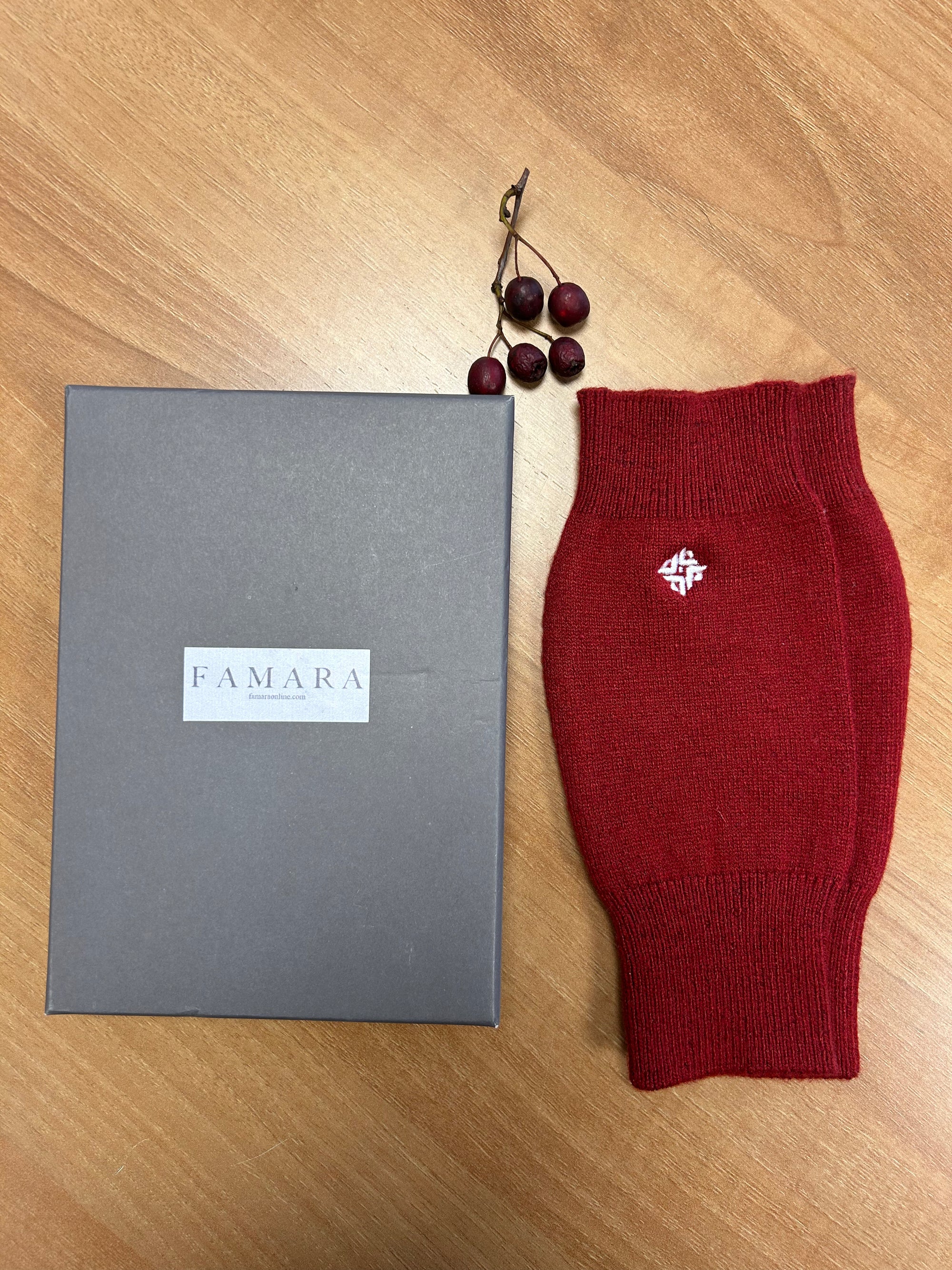 Merino Wrist Warmers Rust Red