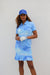 Short Sleeve Frill Golf Dress Periwinkle