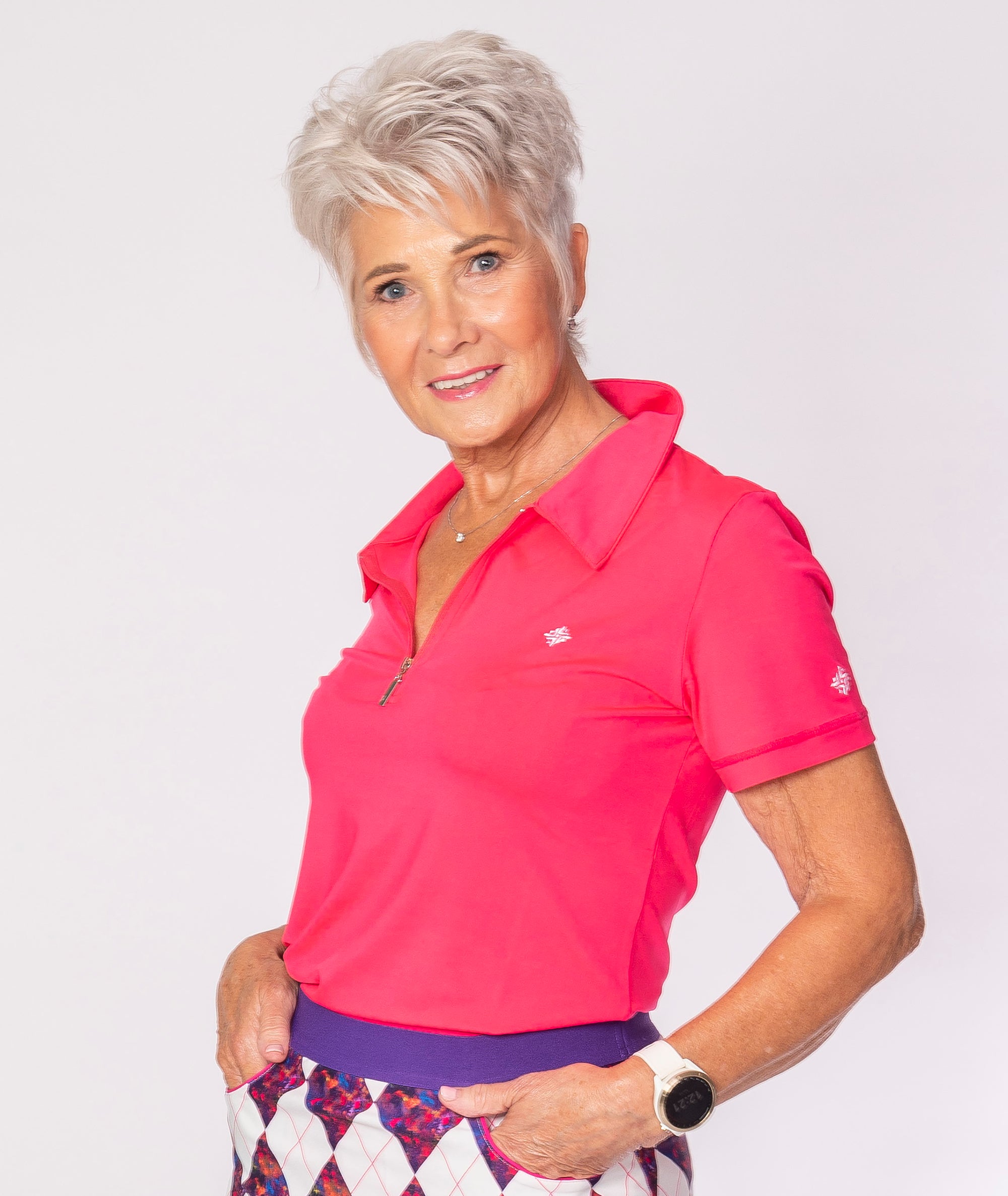 Short Sleeve Polo Golf Shirt Cerise