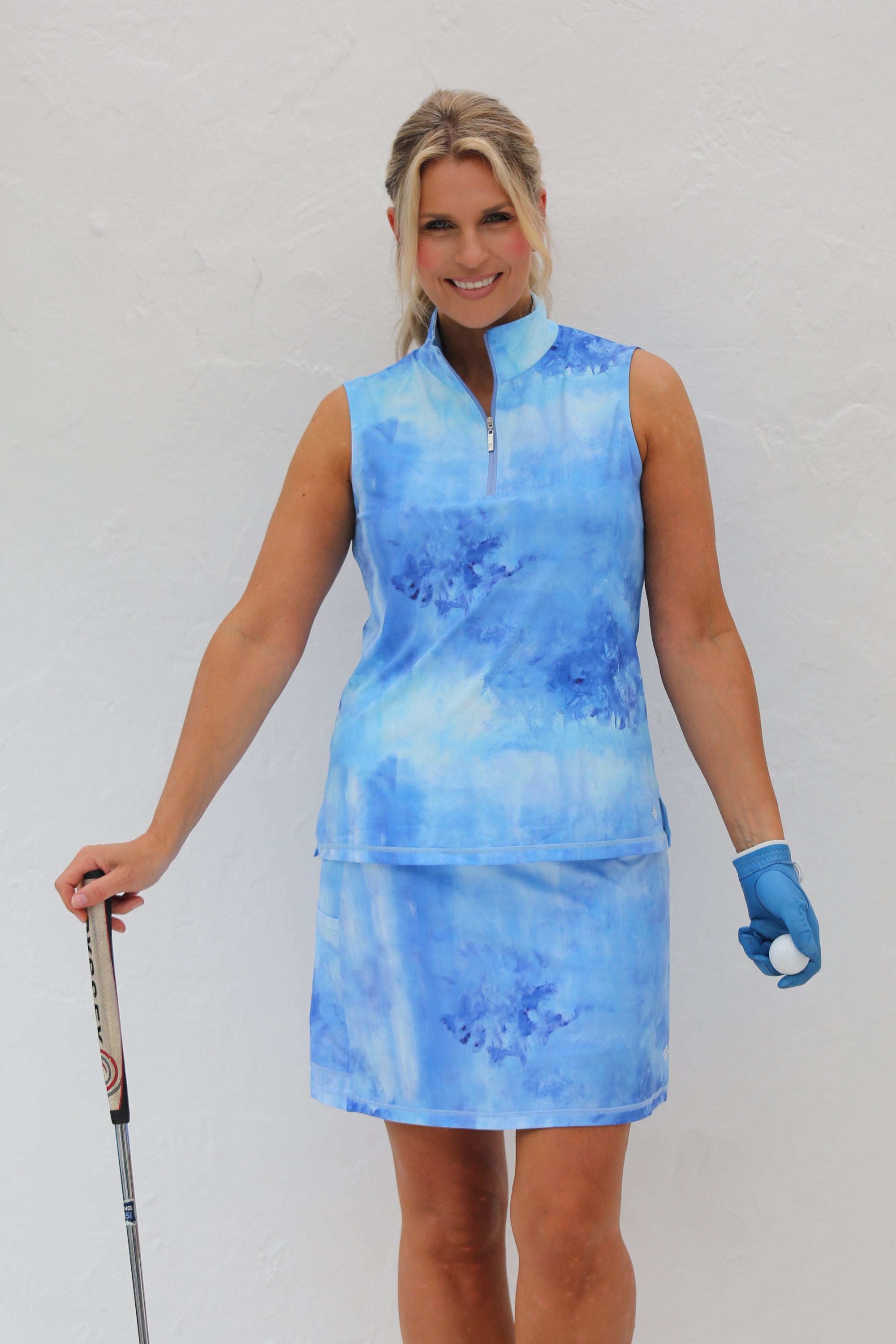 Sleeveless Golf T Shirt Periwinkle